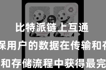 比特派链上互通  以确保用户的数据在传输和存储流程中获得最完善的保护